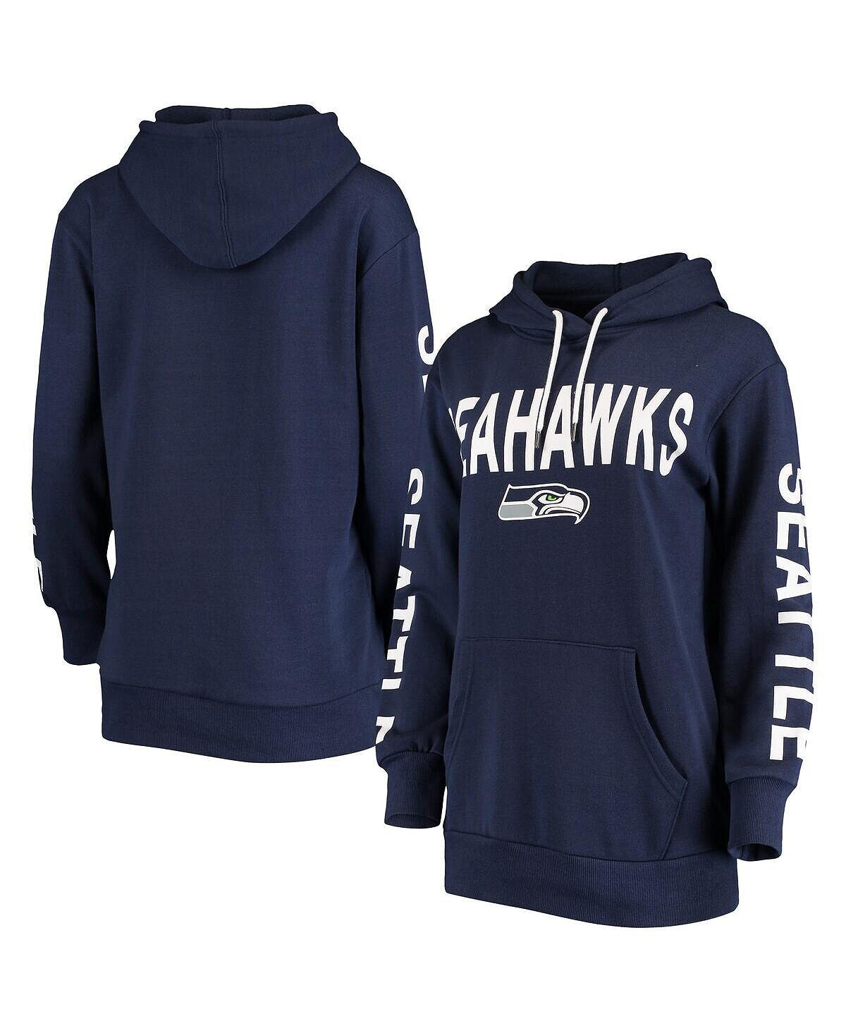 Женский темно-синий пуловер с капюшоном Seattle Seahawks Extra Point G-III 4Her by Carl Banks, темно-синий
Женский темно-синий пуловер с капюшоном Seattle Seahawks Extra Point G-III 4Her by Carl Banks, темно-синий