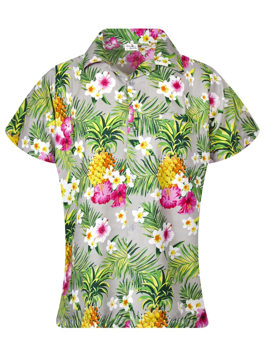 Блуза King Kameha Pineapple Flowers, серый
Блуза King Kameha Pineapple Flowers, серый