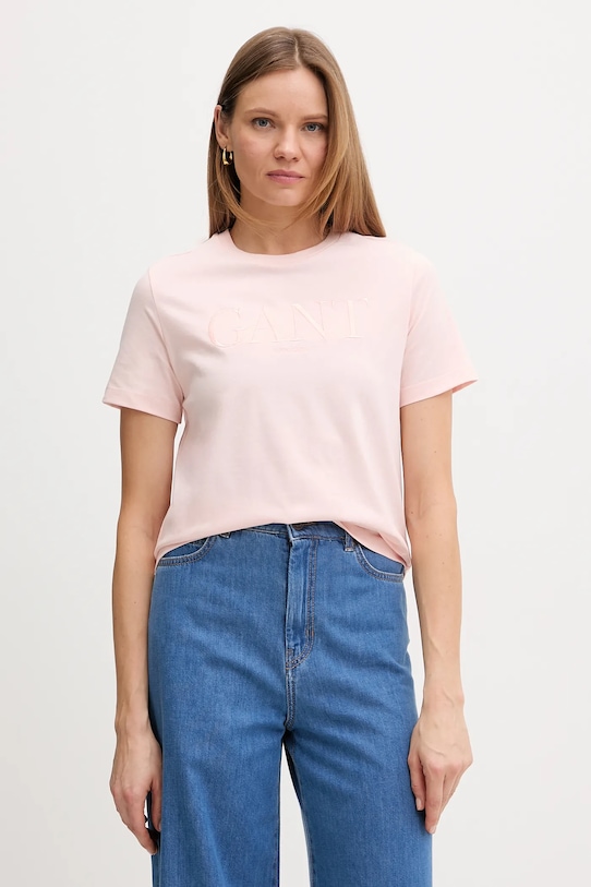Хлопковая футболка Gant, розовый
Хлопковая футболка Gant, розовый