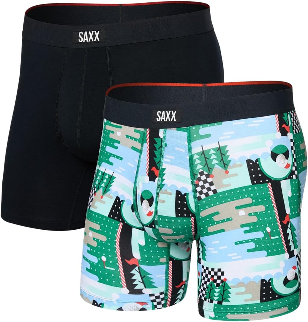 Мужские трусы-боксеры Vibe Xtra Soft Comfort Fly, 2 шт. SAXX UNDERWEAR, Geo Golf/Black
Мужские трусы-боксеры Vibe Xtra Soft Comfort Fly, 2 шт. SAXX UNDERWEAR, Geo Golf/Black