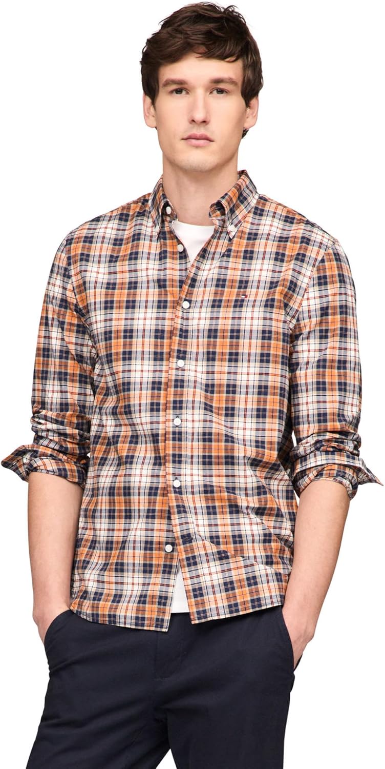Мужские рубашки Tommy Hilfiger Poplin с длинным рукавом, классического кроя, застегивающиеся на пуговицы, также доступны в размерах для больших и высоких размеров., Carbon Navy / Orange Thunder Check
Мужские рубашки Tommy Hilfiger Poplin с длинным рукавом, классического кроя, застегивающиеся на пуговицы, также доступны в размерах для больших и высоких размеров., Carbon Navy / Orange Thunder Check