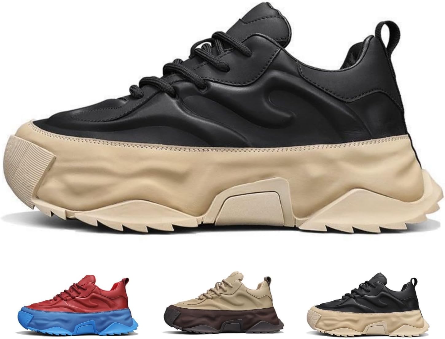 Мужская и женская мода Толстые кроссовки Ретро Стильные Прочные Нескользящие Удобные Повседневные кроссовки для ходьбы Macefil, черный/бежевый
Мужская и женская мода Толстые кроссовки Ретро Стильные Прочные Нескользящие Удобные Повседневные кроссовки для ходьбы Macefil, черный/бежевый
