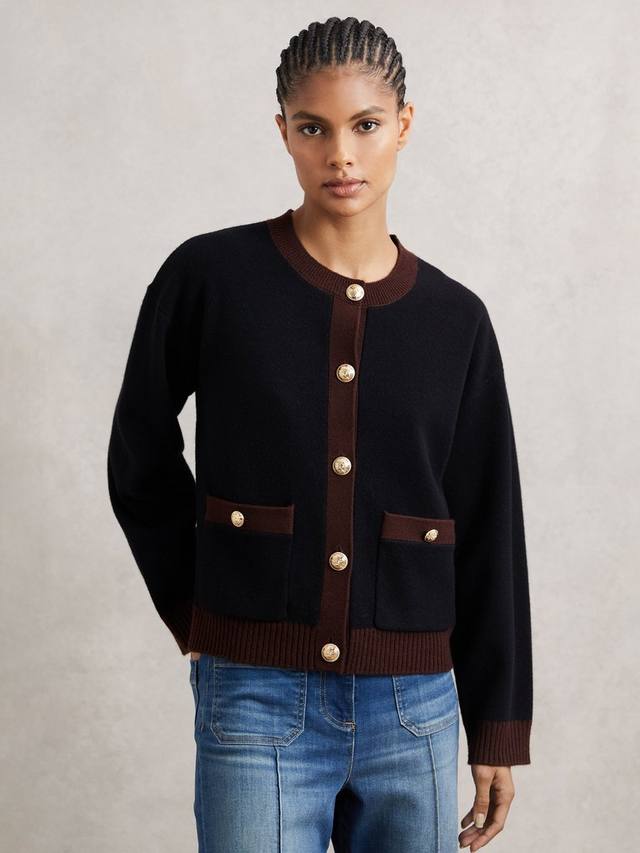 Кардиган оливкового цвета с контрастными вставками из шерсти Reiss, Burgundy/Black
Кардиган оливкового цвета с контрастными вставками из шерсти Reiss, Burgundy/Black