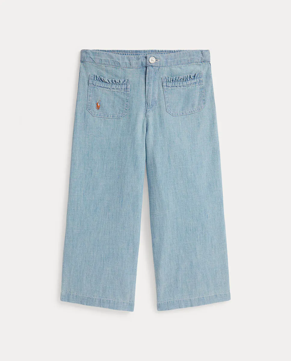 Широкие брюки для девочки с накладными карманами Polo Ralph Lauren, светло-голубой
Широкие брюки для девочки с накладными карманами Polo Ralph Lauren, светло-голубой