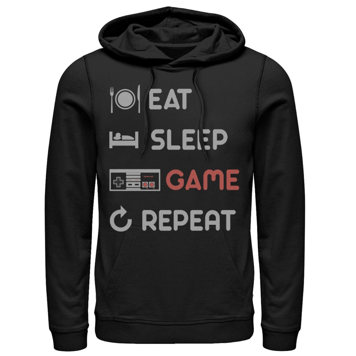 Мужской пуловер с капюшоном Nintendo Eat Sleep Game Repeat Licensed Character
Мужской пуловер с капюшоном Nintendo Eat Sleep Game Repeat Licensed Character