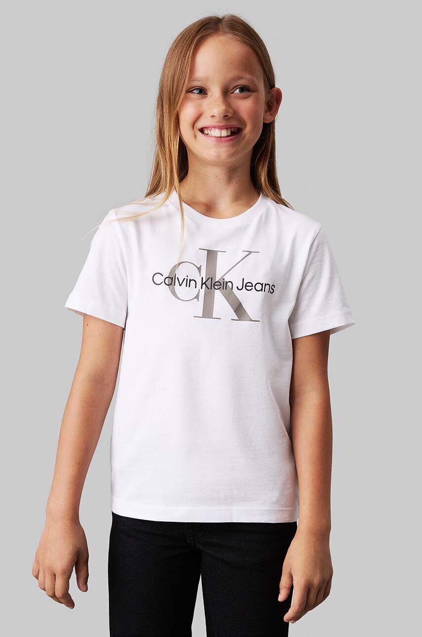 Детская хлопковая футболка Calvin Klein Jeans, белый
Детская хлопковая футболка Calvin Klein Jeans, белый