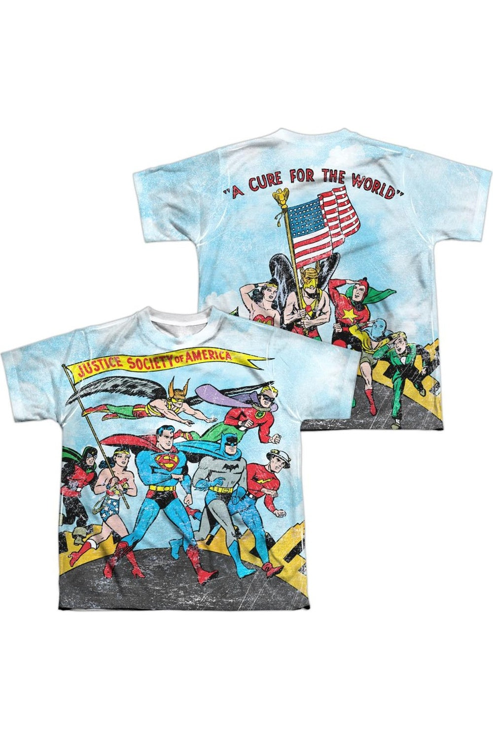 Футболка с коротким рукавом для детей "Лига справедливости Америки: Мировое исцеление" (принт спереди и сзади) Gildan, белый
Футболка с коротким рукавом для детей "Лига справедливости Америки: Мировое исцеление" (принт спереди и сзади) Gildan, белый