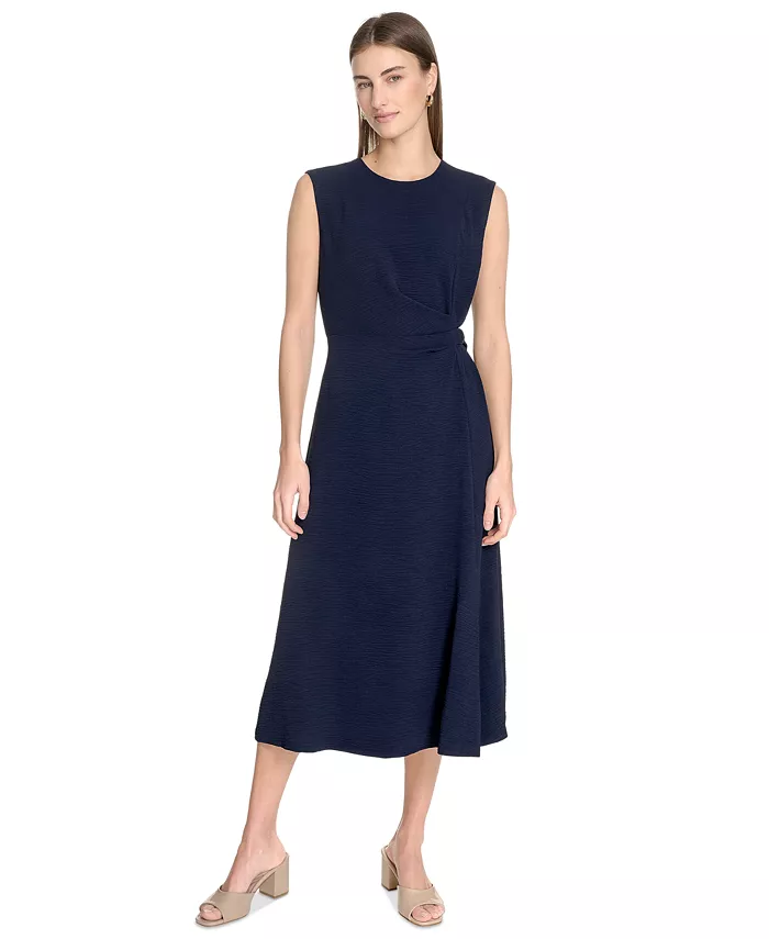 Женское платье-трапеция с круглым вырезом и боковой застежкой на пряжку Calvin Klein, синий
Женское платье-трапеция с круглым вырезом и боковой застежкой на пряжку Calvin Klein, синий