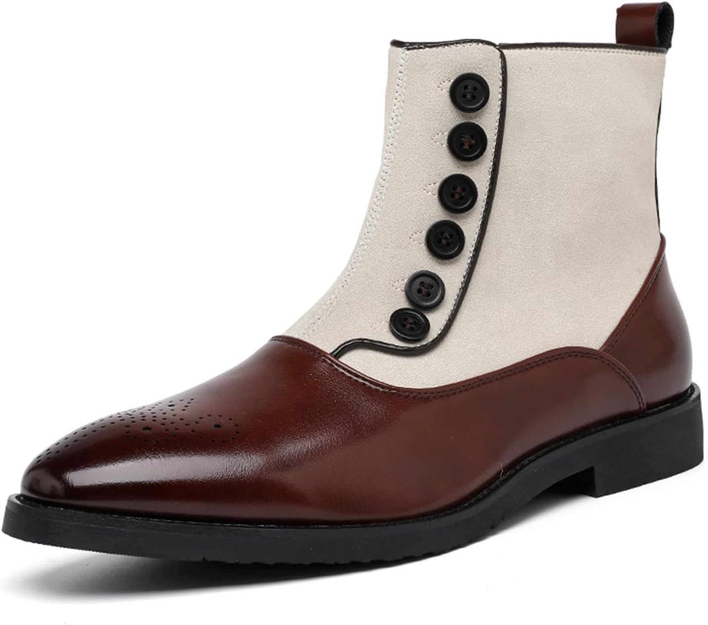 Мужские ботинки челси, кожаные высокие ботинки-броги, модные оксфорды с острым носком и боковой молнией, классические туфли для торжественных случаев Abborora, белый/коричневый
Мужские ботинки челси, кожаные высокие ботинки-броги, модные оксфорды с острым носком и боковой молнией, классические туфли для торжественных случаев Abborora, белый/коричневый