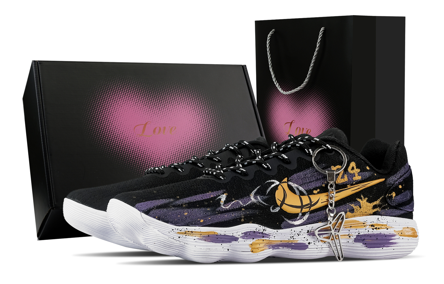 Nike Hyperdunk 2017 Purple Gold Legend, Heart Box низкие баскетбольные кроссовки мужские
Nike Hyperdunk 2017 Purple Gold Legend, Heart Box низкие баскетбольные кроссовки мужские