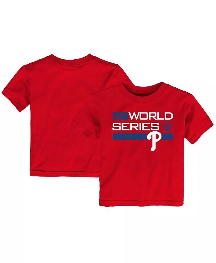 Красная футболка Philadelphia Phillies 2022 World Series Authentic Collection Dugout для мальчиков и девочек Nike
Красная футболка Philadelphia Phillies 2022 World Series Authentic Collection Dugout для мальчиков и девочек Nike