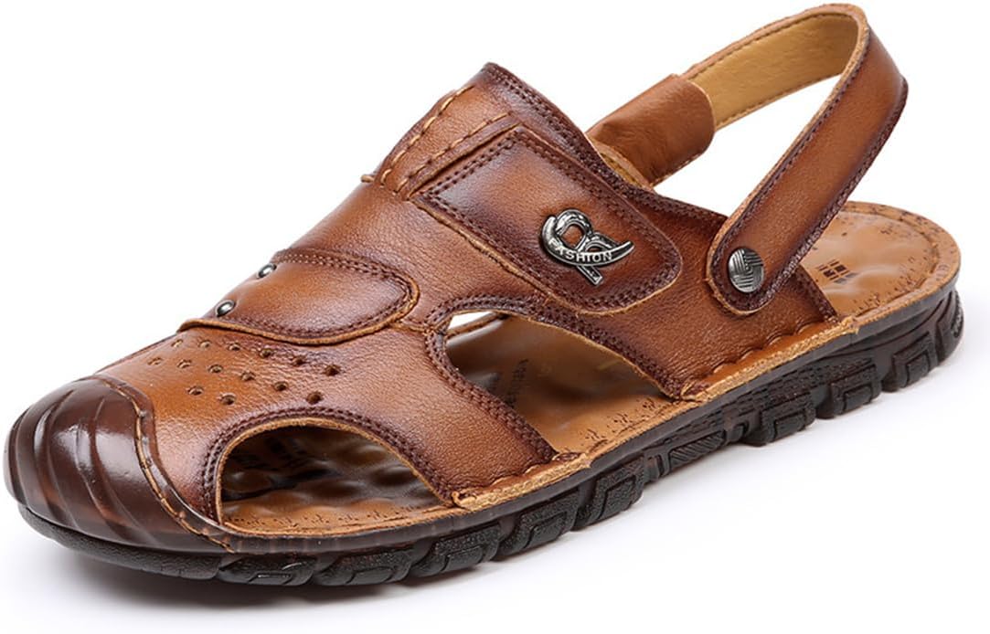 Мужские повседневные кожаные сандалии Rojeam, сандалии для рыбалки с закрытым носком, летняя обувь, коричневый
Мужские повседневные кожаные сандалии Rojeam, сандалии для рыбалки с закрытым носком, летняя обувь, коричневый