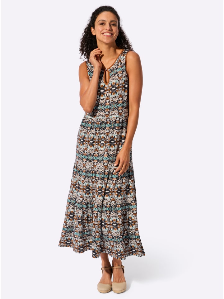 WITT WEIDEN Трикотажное платье с принтом в черно-коньячных тонах
WITT WEIDEN Трикотажное платье с принтом в черно-коньячных тонах