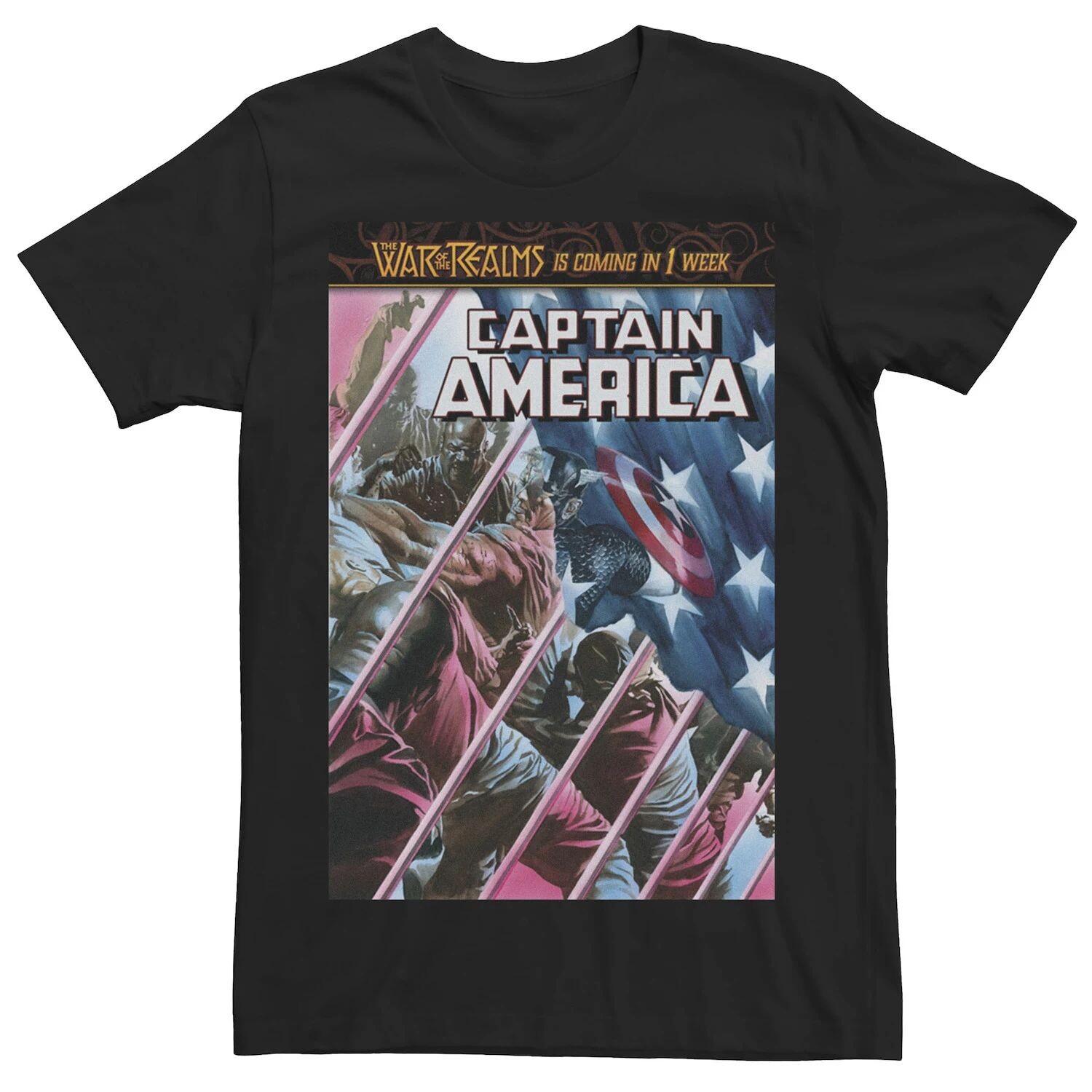 Мужская футболка с обложкой комиксов Marvel «Капитан Америка Стив Роджерс» Licensed Character
Мужская футболка с обложкой комиксов Marvel «Капитан Америка Стив Роджерс» Licensed Character
