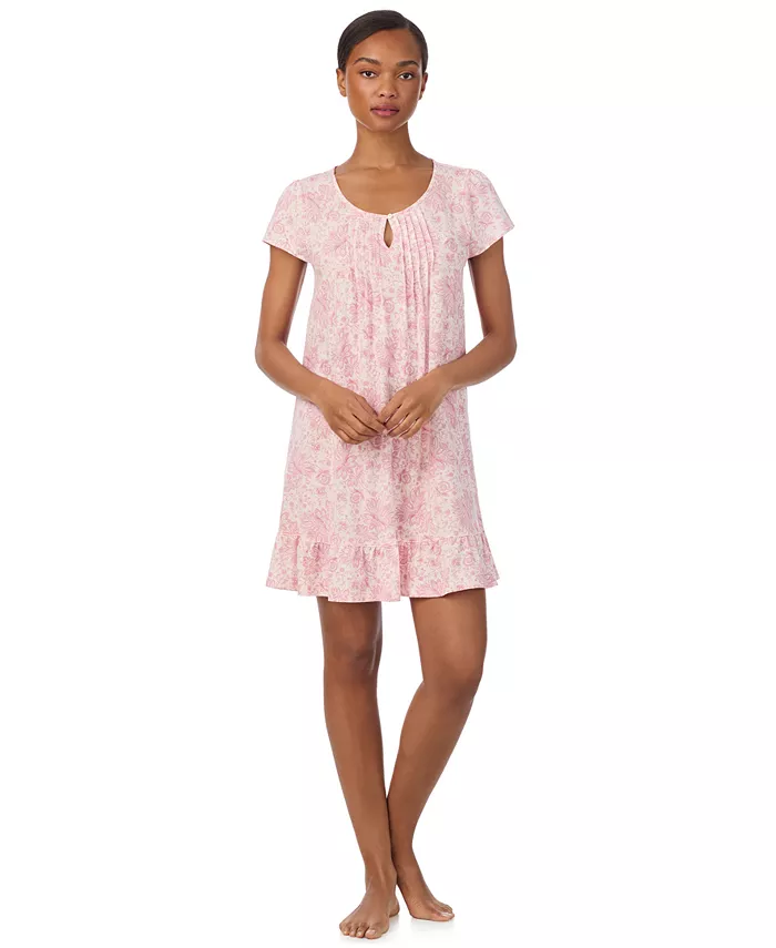 Женская ночная рубашка с цветочным принтом и рукавами-крылышками Lauren Ralph Lauren, розовый
Женская ночная рубашка с цветочным принтом и рукавами-крылышками Lauren Ralph Lauren, розовый