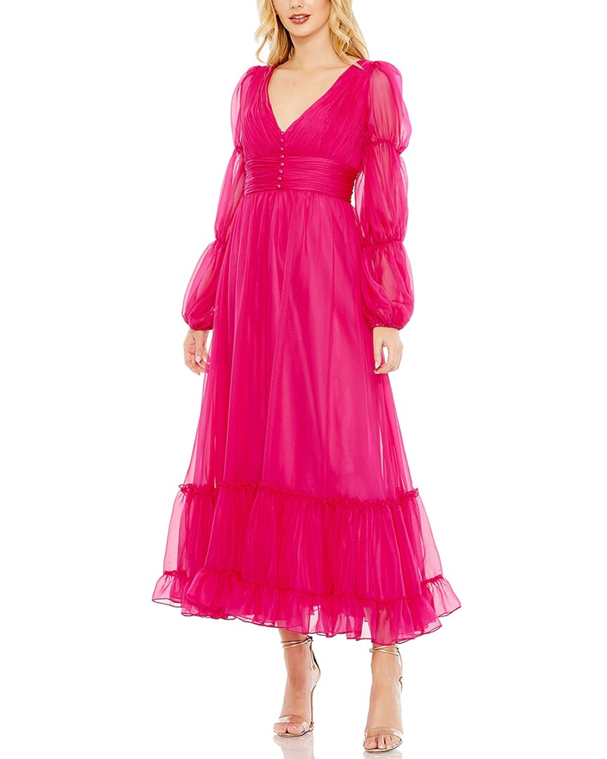 Платье-трапеция из шифона Mac Duggal с многоярусными рукавами-фонариками и сборками, розовый
Платье-трапеция из шифона Mac Duggal с многоярусными рукавами-фонариками и сборками, розовый