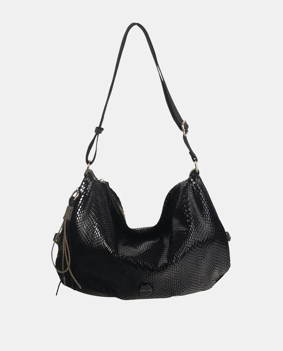 Сумка через плечо из фантазийной ткани на молнии Volum, черный
Сумка через плечо из фантазийной ткани на молнии Volum, черный