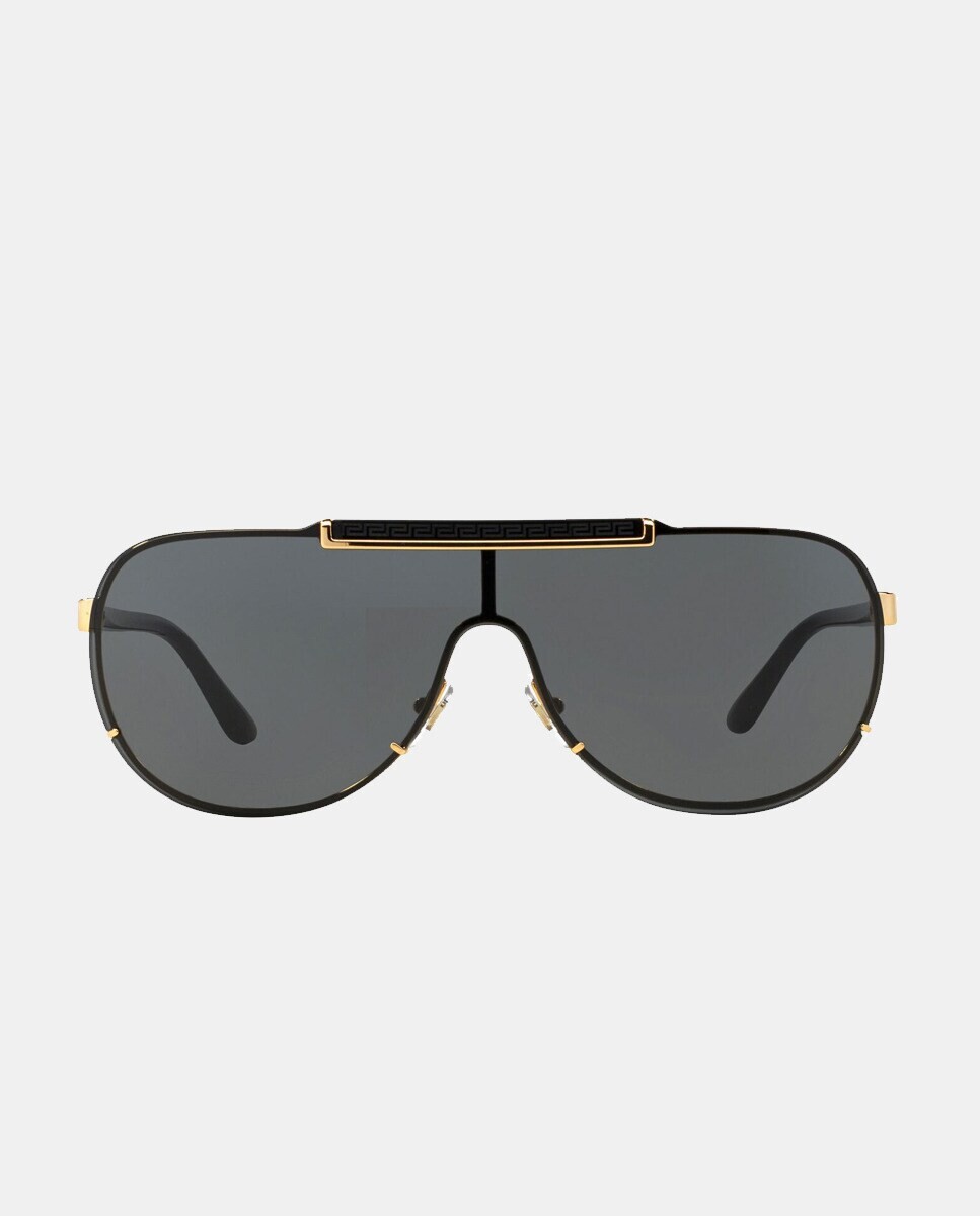 Мужские солнцезащитные очки с одинарными линзами из золотистого металла Versace, золотой
Мужские солнцезащитные очки с одинарными линзами из золотистого металла Versace, золотой