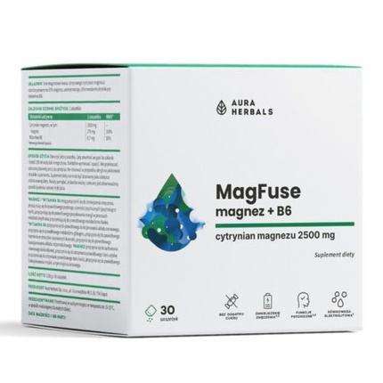 Magfuse Магний + B6 30 пакетиков Aura Herbals
Magfuse Магний + B6 30 пакетиков Aura Herbals
