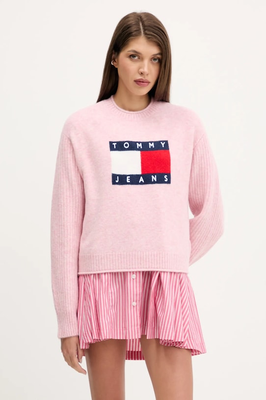 Свитер из смесовой шерсти Tommy Jeans, розовый
Свитер из смесовой шерсти Tommy Jeans, розовый
