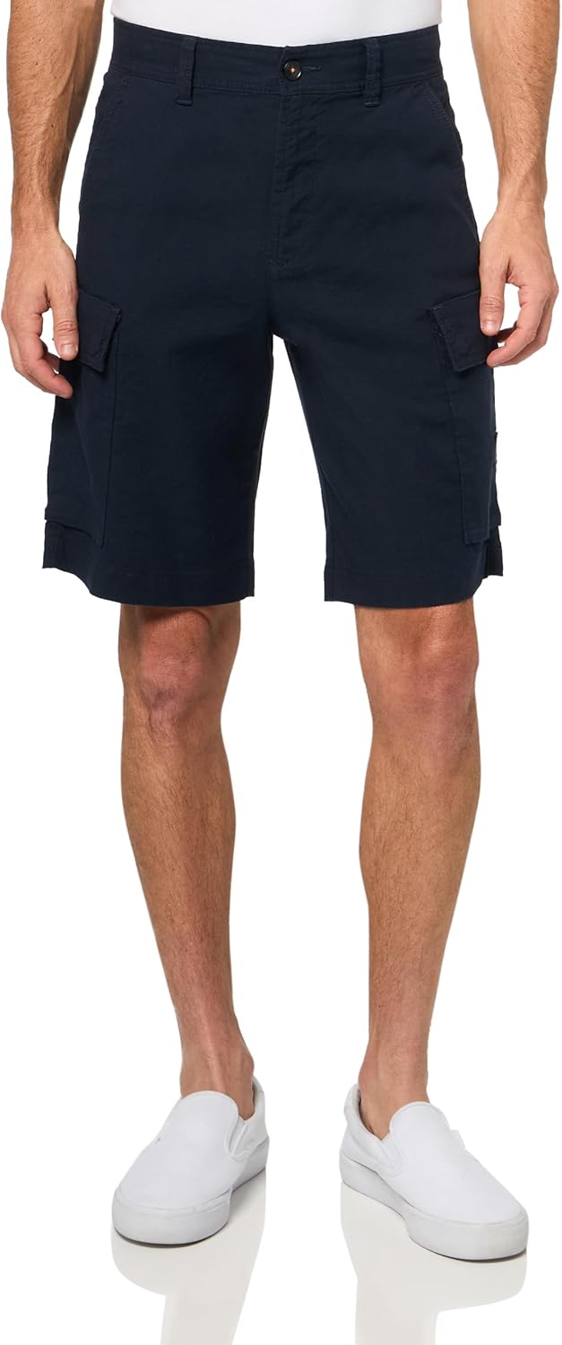 BOSS Мужские шорты карго из смеси льна, Premium Navy
BOSS Мужские шорты карго из смеси льна, Premium Navy
