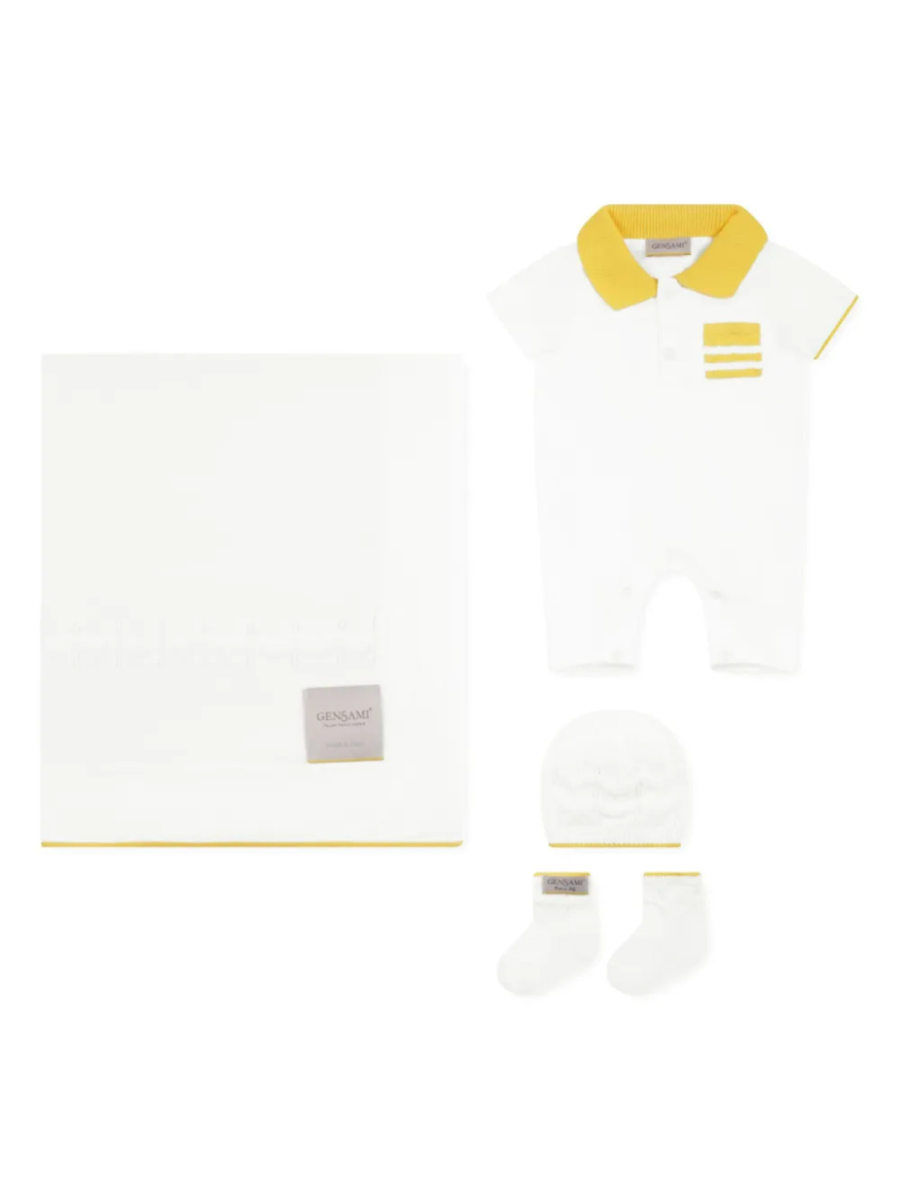 Вязаный комплект для новорожденного Gensami kids, белый
Вязаный комплект для новорожденного Gensami kids, белый