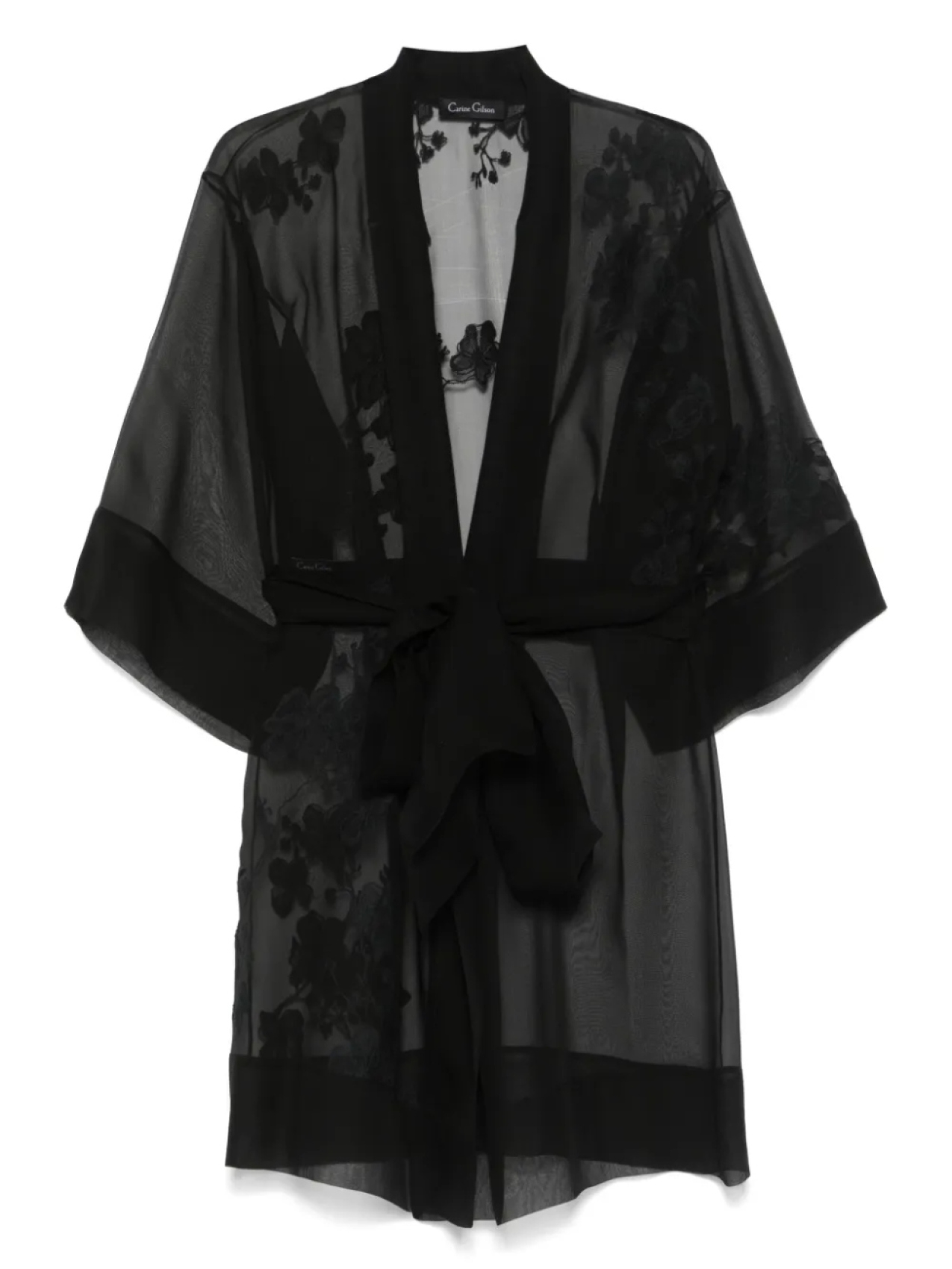 Халат из органзы с кружевом Carine Gilson, черный
Халат из органзы с кружевом Carine Gilson, черный