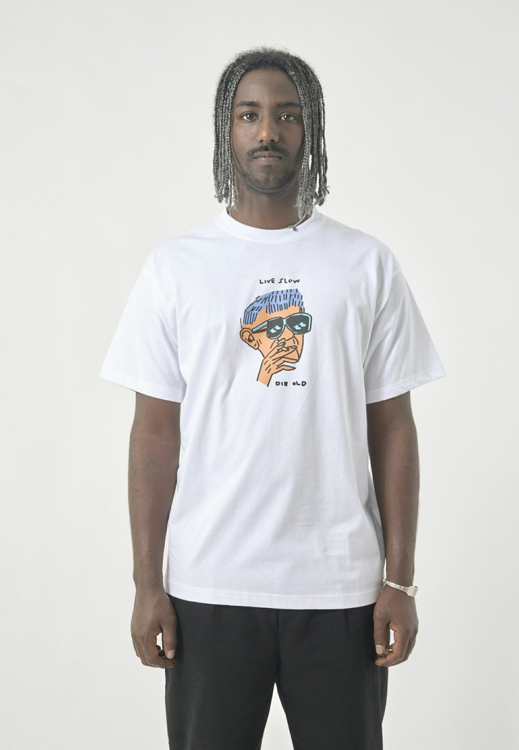 Футболка с принтом CLASSIC LIVE SLOW DIE OLD Cleptomanicx, белый
Футболка с принтом CLASSIC LIVE SLOW DIE OLD Cleptomanicx, белый