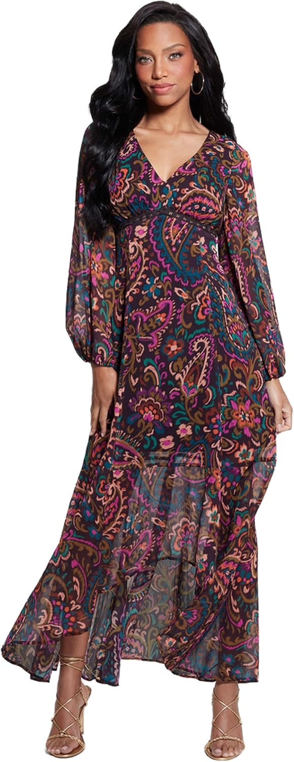 GUESS Женское платье Bianca с длинными рукавами, Stevie Paisley Print
GUESS Женское платье Bianca с длинными рукавами, Stevie Paisley Print