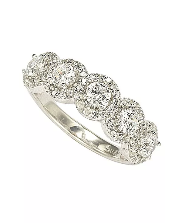 Кольцо Suzy Levian из стерлингового серебра с 5 камнями-гало и кубическим цирконием Suzy Levian New York, white
Кольцо Suzy Levian из стерлингового серебра с 5 камнями-гало и кубическим цирконием Suzy Levian New York, white