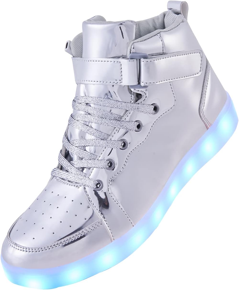 Светящиеся кроссовки с LED для детей, высокие кеды для мальчиков и девочек, для хип-хоп танцев, на Хэллоуин и рождественскую вечеринку с USB-зарядкой Pyyiqi, серебро
Светящиеся кроссовки с LED для детей, высокие кеды для мальчиков и девочек, для хип-хоп танцев, на Хэллоуин и рождественскую вечеринку с USB-зарядкой Pyyiqi, серебро