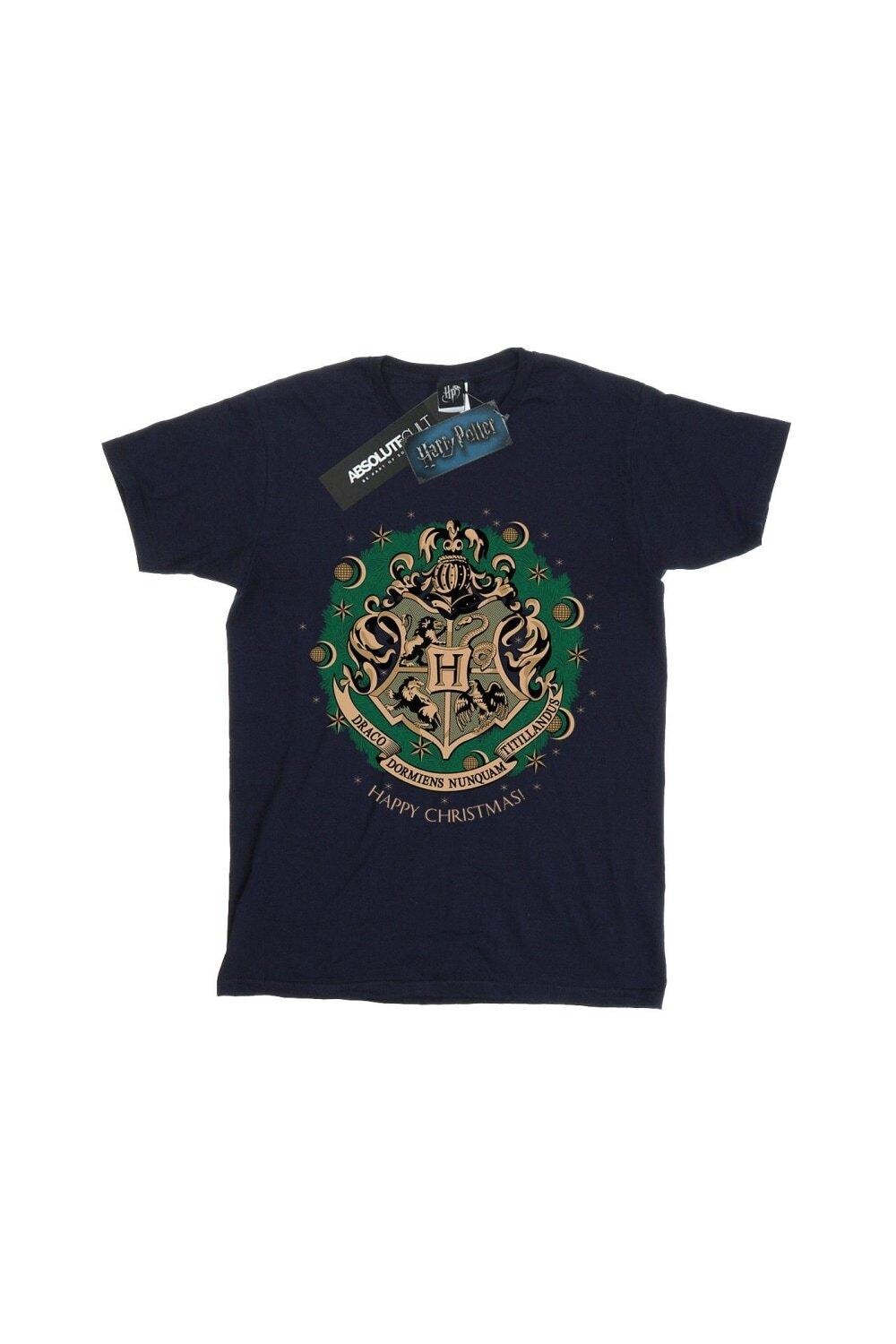 Хлопковая футболка «Рождественский венок» Harry Potter, темно-синий
Хлопковая футболка «Рождественский венок» Harry Potter, темно-синий