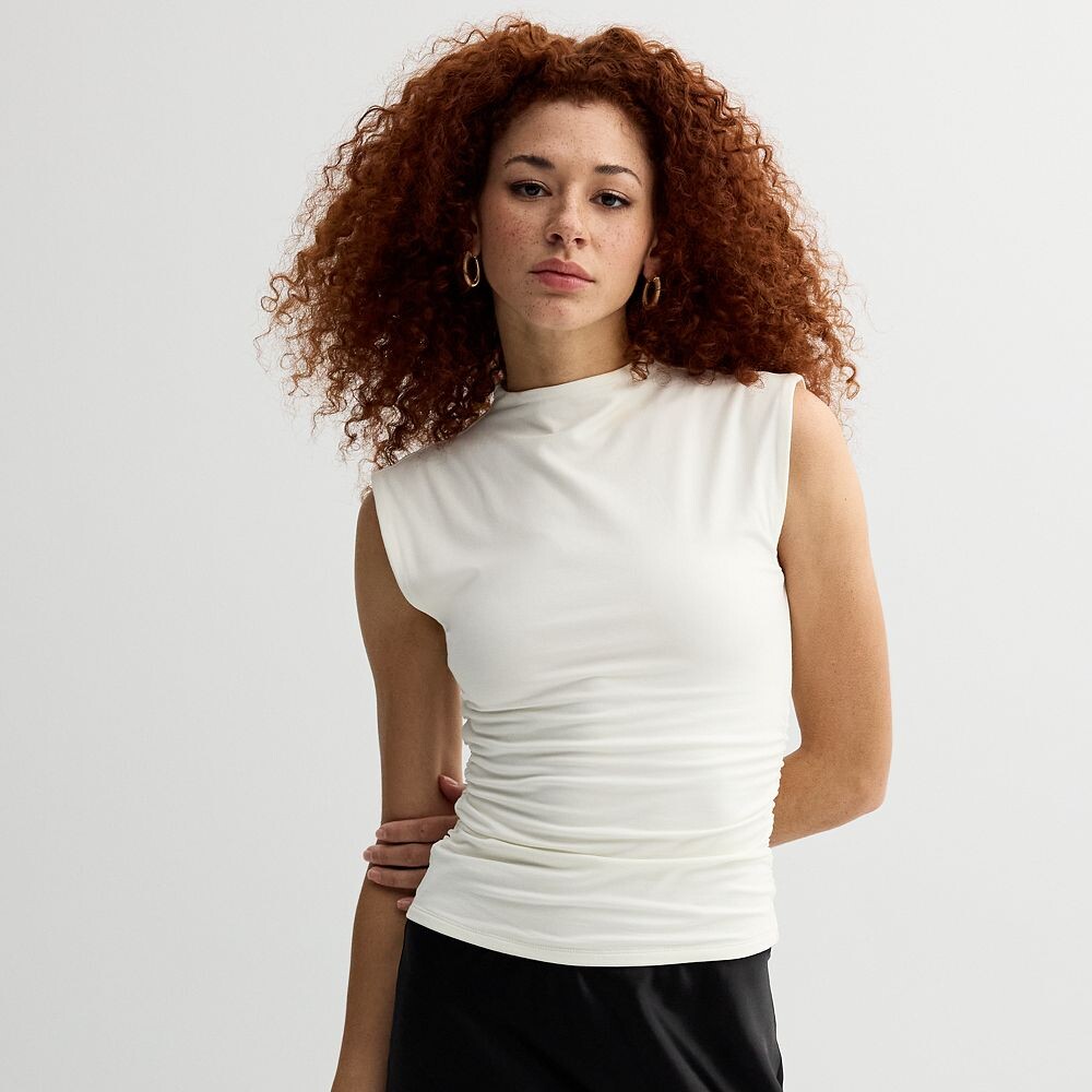 Юниорский топ SO без рукавов с воротником-стойкой и рюшами, цвет Coconut White
Юниорский топ SO без рукавов с воротником-стойкой и рюшами, цвет Coconut White