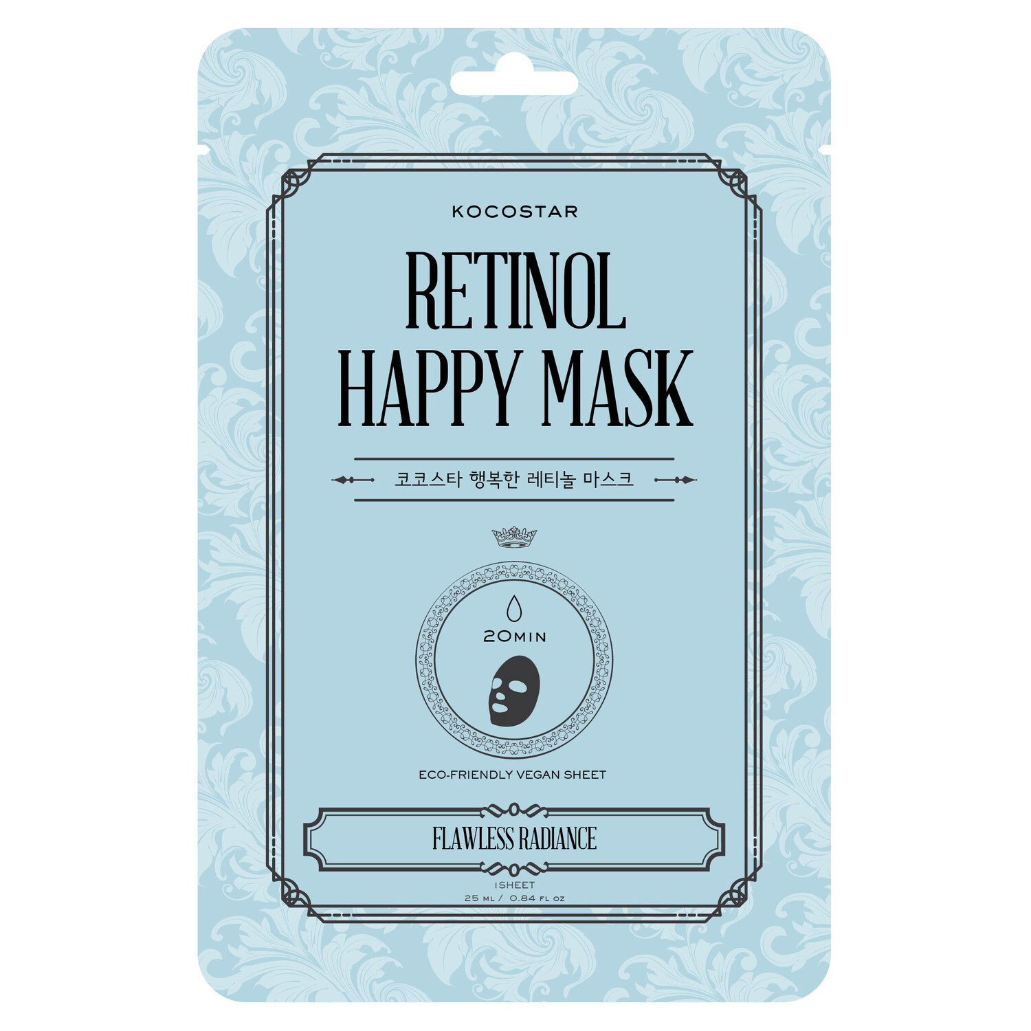Маска для лица Kocostar Retinol Happy Mask, 25 мл
Маска для лица Kocostar Retinol Happy Mask, 25 мл