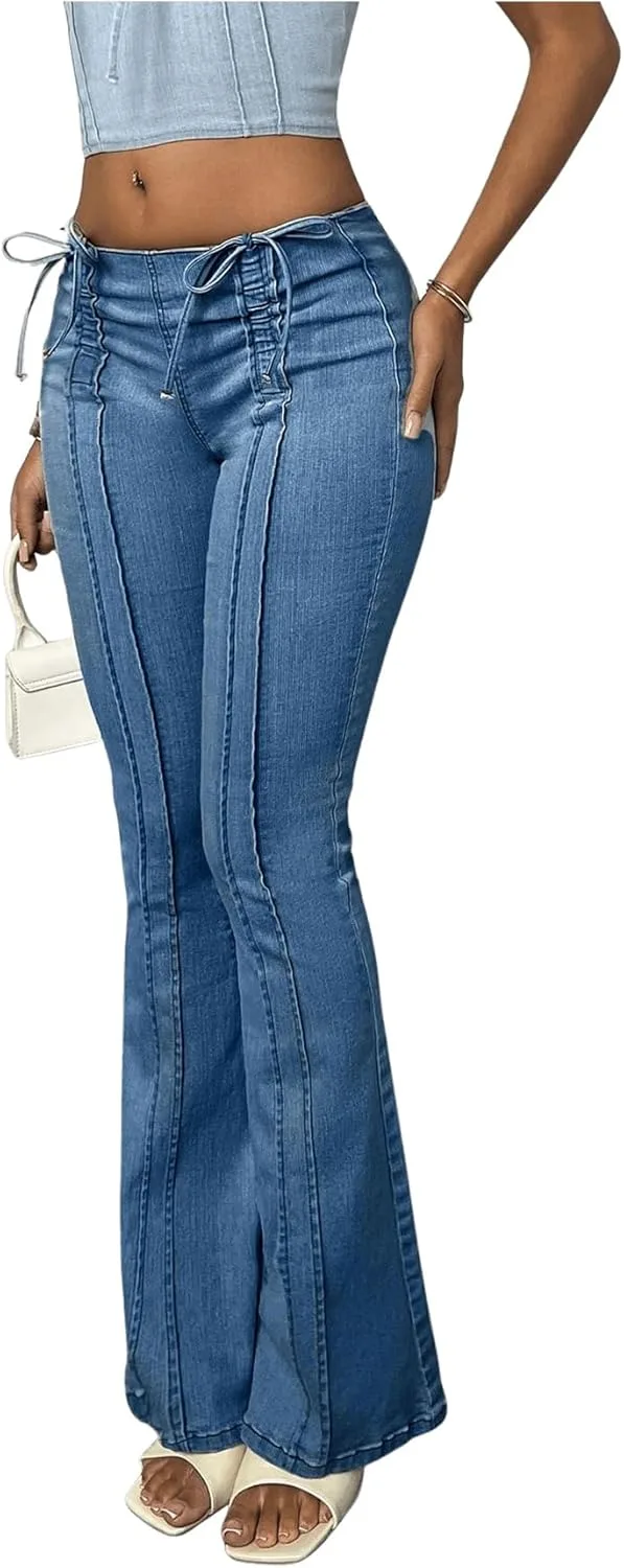 Женские джинсы Floerns с низкой посадкой и расклешенным силуэтом
Женские джинсы Floerns с низкой посадкой и расклешенным силуэтом