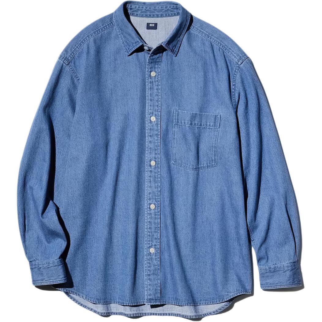 UNIQLO Рубашка унисекс синяя
UNIQLO Рубашка унисекс синяя