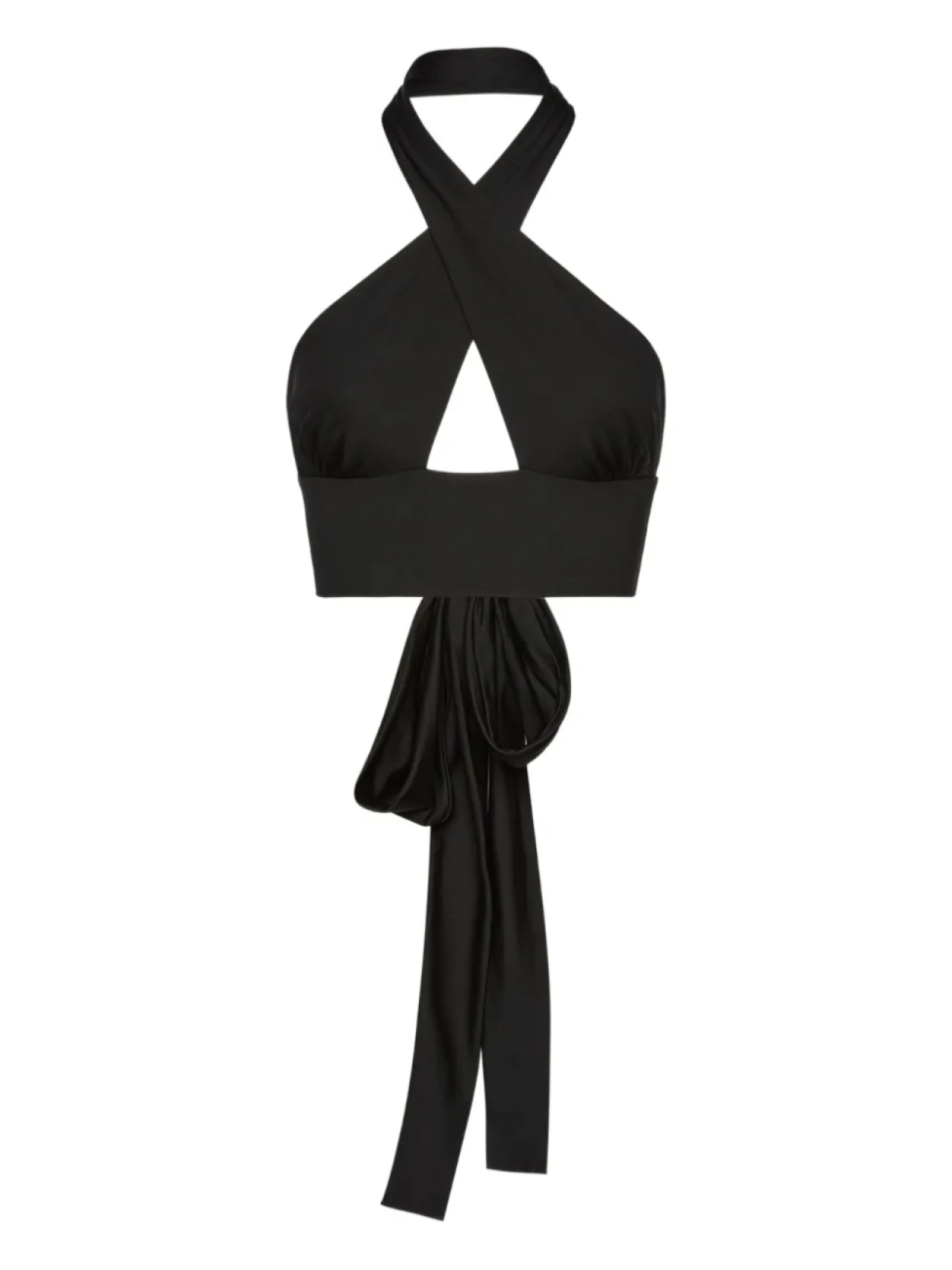 Верх бикини с перекрещивающимися бретелями Magda Butrym, черный 
Верх бикини с перекрещивающимися бретелями Magda Butrym, черный