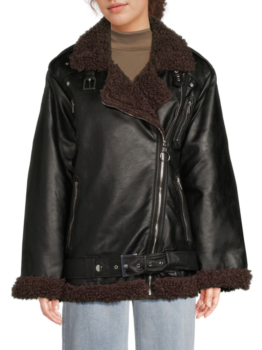 Мотокуртка с отделкой из искусственного меха WeWoreWhat, цвет Black Umber, Черный, Мотокуртка с отделкой из искусственного меха WeWoreWhat, цвет Black Umber
Мотокуртка с отделкой из искусственного меха WeWoreWhat, цвет Black Umber, Черный, Мотокуртка с отделкой из искусственного меха WeWoreWhat, цвет Black Umber