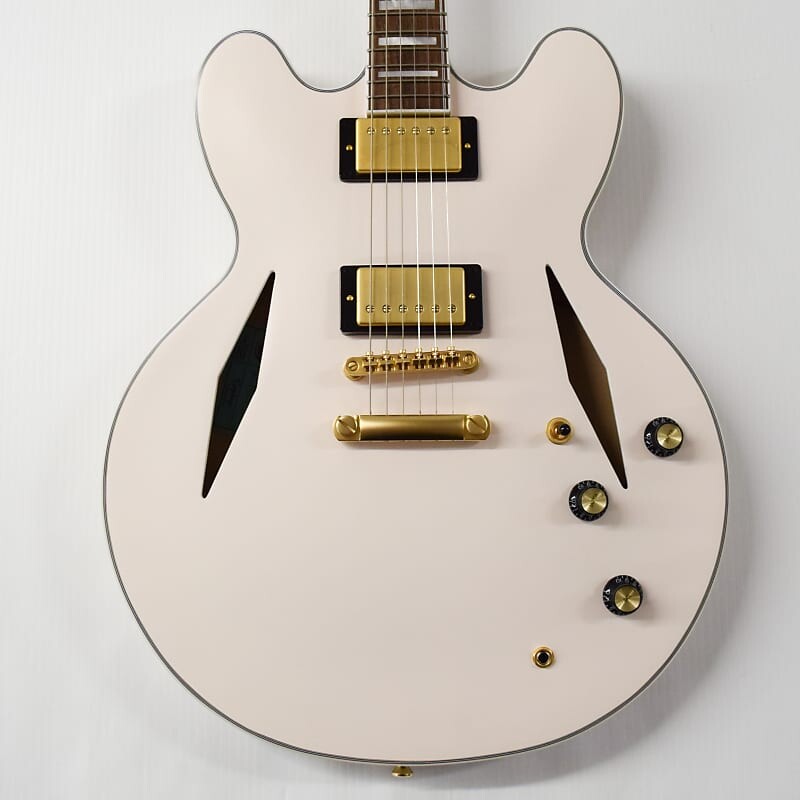 Электрогитара Epiphone Emily Wolfe "White Wolfe" Sheraton Semi-Hollow Electric Guitar - Aged Bone White
Электрогитара Epiphone Emily Wolfe "White Wolfe" Sheraton Semi-Hollow Electric Guitar - Aged Bone White