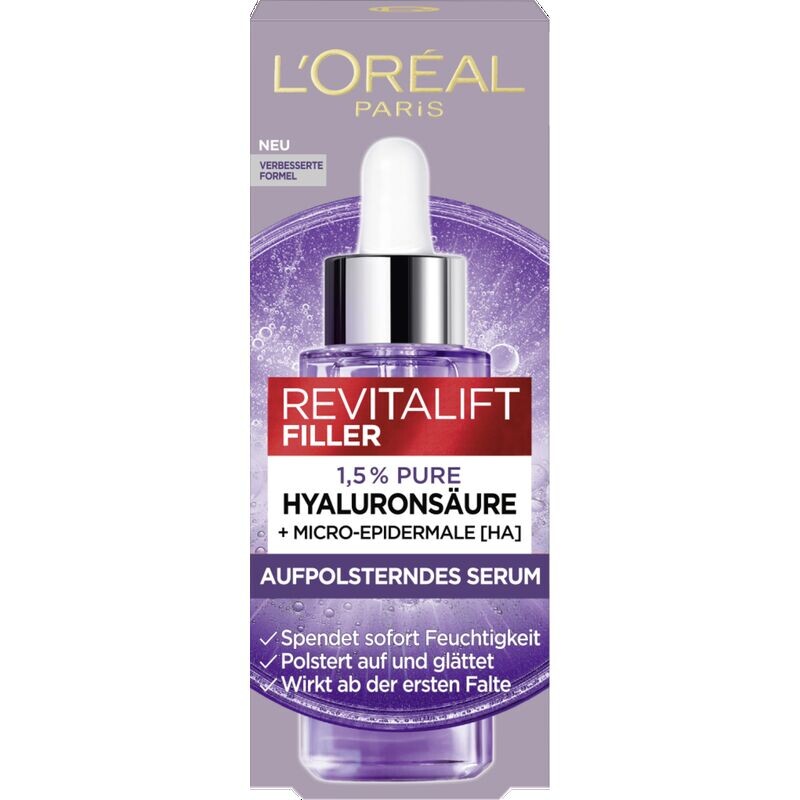 Сыворотка-филлер против морщин, интенсивное уплотнение + гиалуроновая кислота L’Oréal Paris, 30 ml
Сыворотка-филлер против морщин, интенсивное уплотнение + гиалуроновая кислота L’Oréal Paris, 30 ml