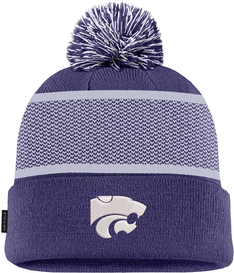 Шапка-бини Nike для взрослые Kansas State Wildcats фиолетового цвета из ТПУ с помпонами и вязаными манжетами
Шапка-бини Nike для взрослые Kansas State Wildcats фиолетового цвета из ТПУ с помпонами и вязаными манжетами