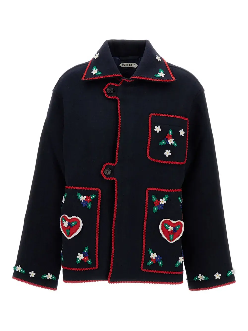 Жакет на пуговицах спереди Bode, синий
Жакет на пуговицах спереди Bode, синий