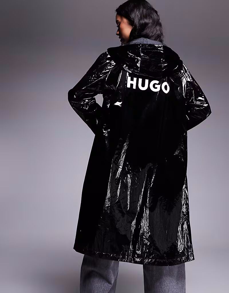 HUGO Blue - Fenton - блестящая удлиненная куртка черного цвета с принтом логотипа на спине
HUGO Blue - Fenton - блестящая удлиненная куртка черного цвета с принтом логотипа на спине