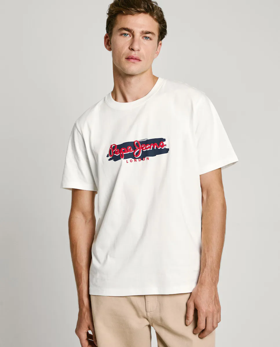 Мужская футболка с короткими рукавами и принтом логотипа Pepe Jeans, белый
Мужская футболка с короткими рукавами и принтом логотипа Pepe Jeans, белый