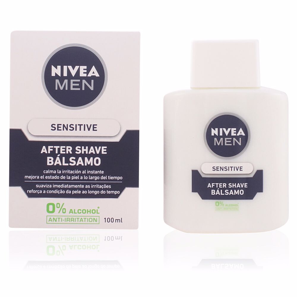 бальзам после бритья Men sensitive after-shave bálsamo 0% alcohol Nivea, 100 мл 
бальзам после бритья Men sensitive after-shave bálsamo 0% alcohol Nivea, 100 мл