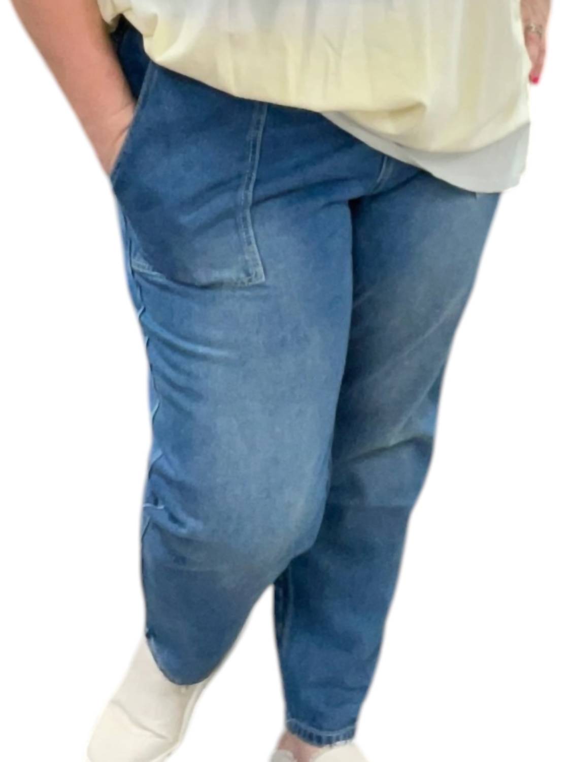 Джинсовые брюки-джоггеры синего цвета White Birch
Джинсовые брюки-джоггеры синего цвета White Birch