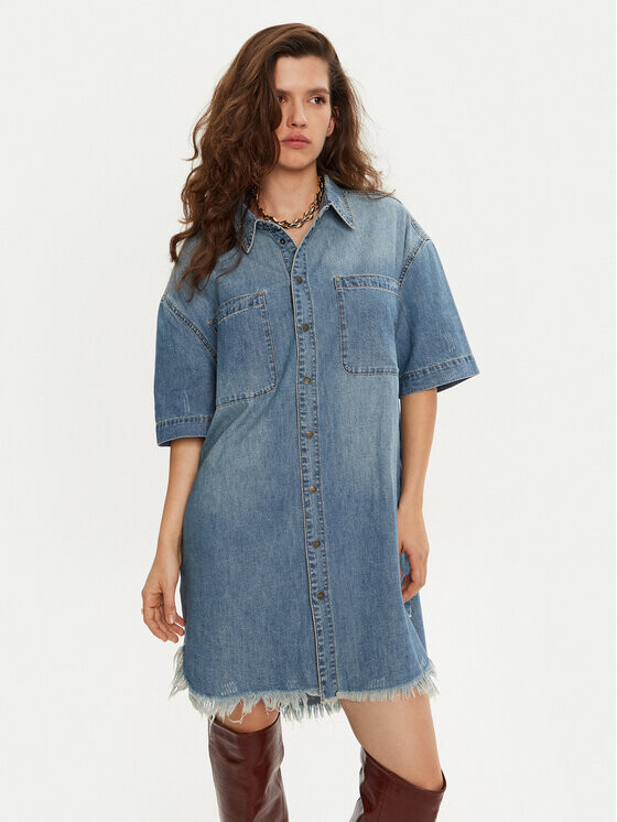 Джинсовое платье свободного кроя One Teaspoon, синий
Джинсовое платье свободного кроя One Teaspoon, синий
