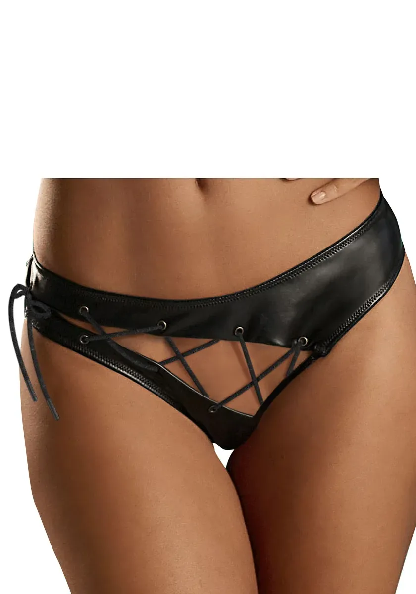 Трусики JETTE, имитация кожи, с интересной шнуровкой (искусственная кожа), черный
Трусики JETTE, имитация кожи, с интересной шнуровкой (искусственная кожа), черный