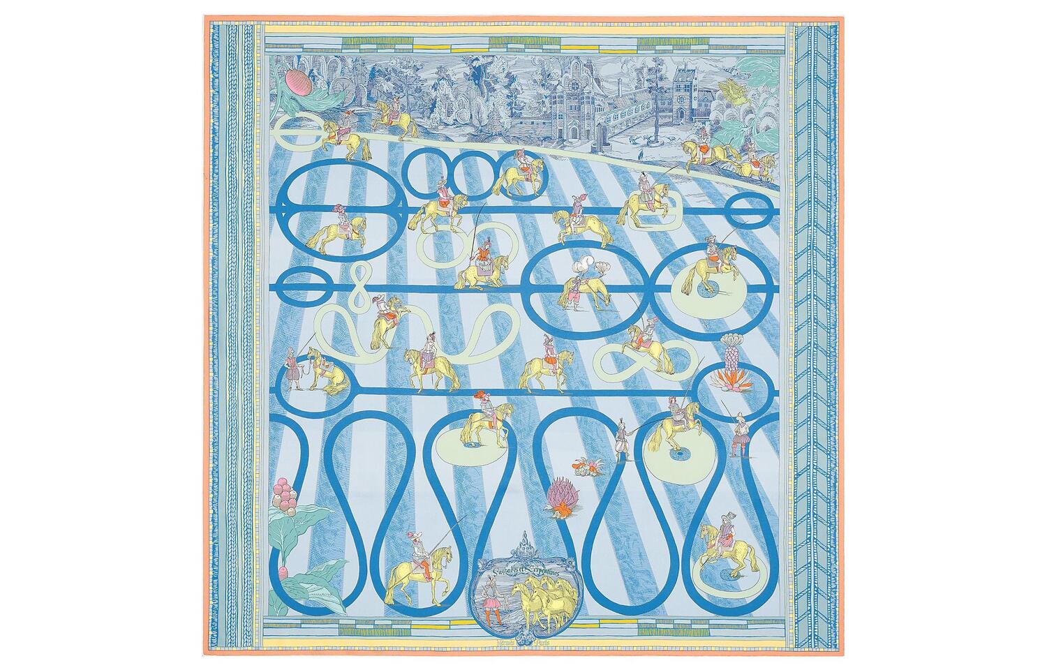 HERMES Шёлковый шарф, Blue/Green/Pink
HERMES Шёлковый шарф, Blue/Green/Pink