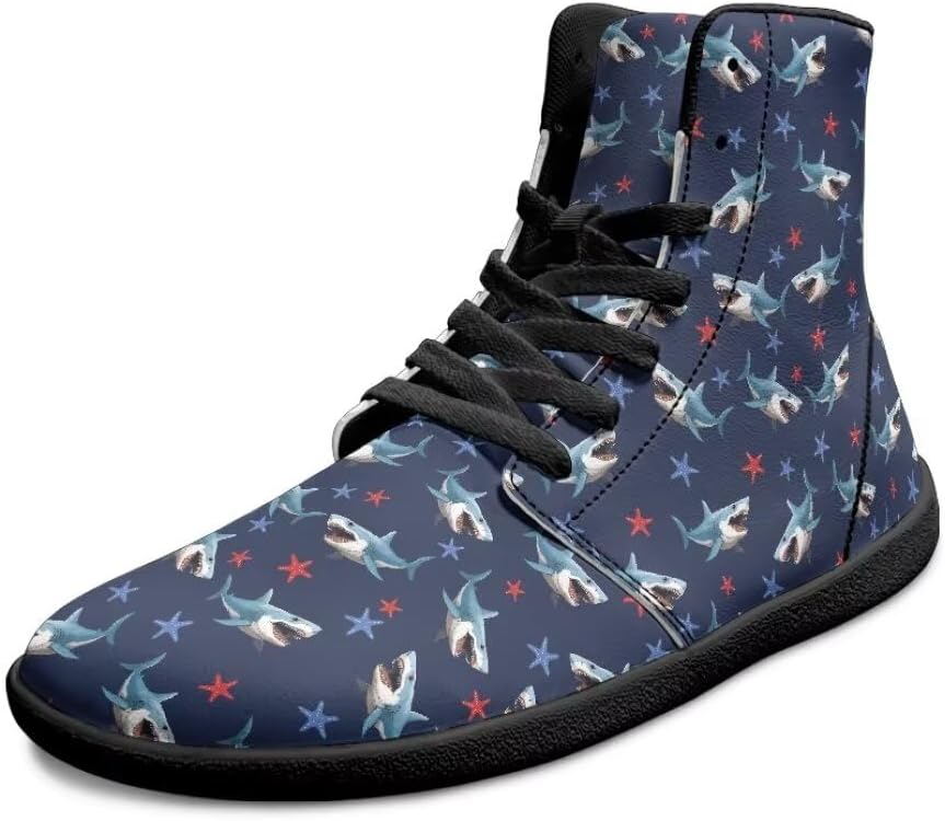 Мужские босоножки с принтом милых животных, легкие с широкой носочной частью, антискользящие, высокие кроссовки с нулевым перепадом подошвы Getelinseng, Shark Starfish
Мужские босоножки с принтом милых животных, легкие с широкой носочной частью, антискользящие, высокие кроссовки с нулевым перепадом подошвы Getelinseng, Shark Starfish